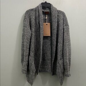 POL Gray Women's Cardigan Sweater
